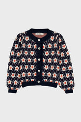 Navy Flower Lison Cardigan